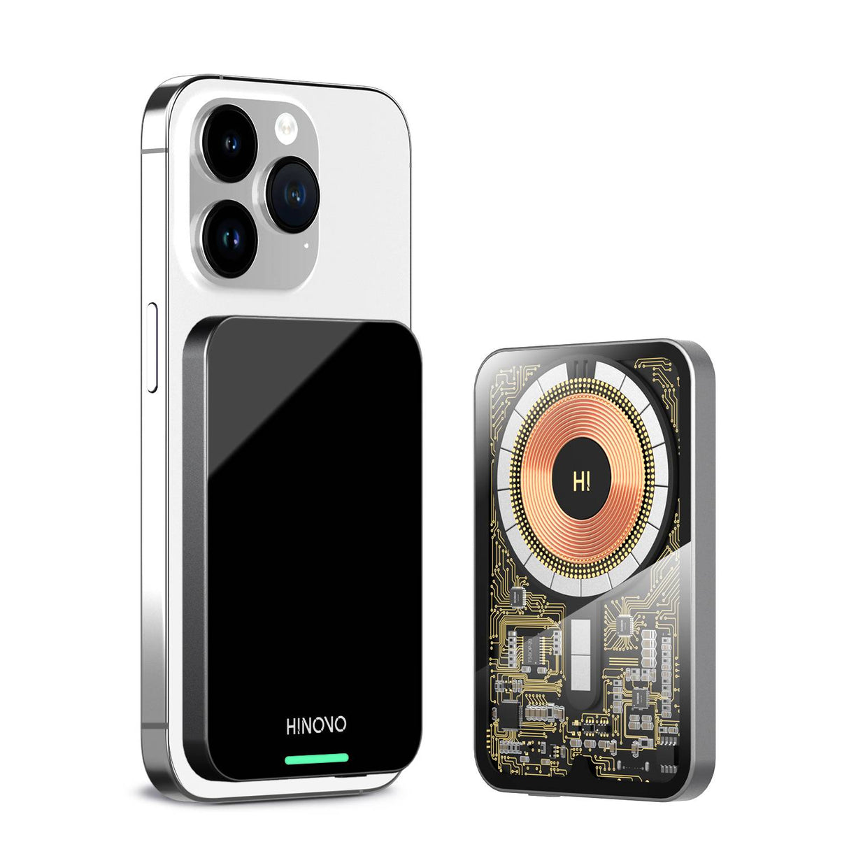 Powerbank sem fio MagSafe 5000mAh 20W Hinovo MB1-5000XB - preto