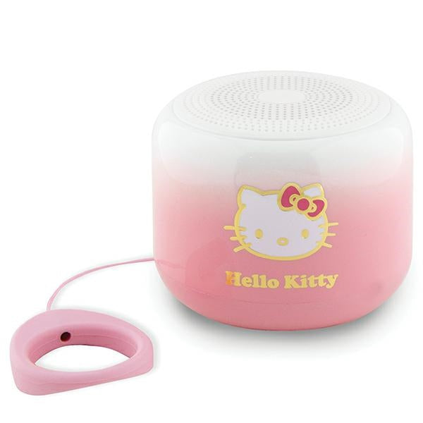 Caixa de Som Bluetooth Hello Kitty Electroplate Gradient - rosa