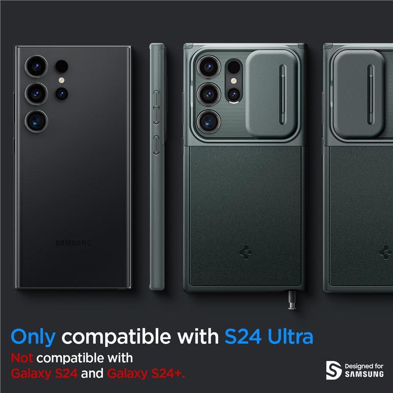 Capa Caseology Parallax para Samsung Galaxy S24 Ultra - verde escuro