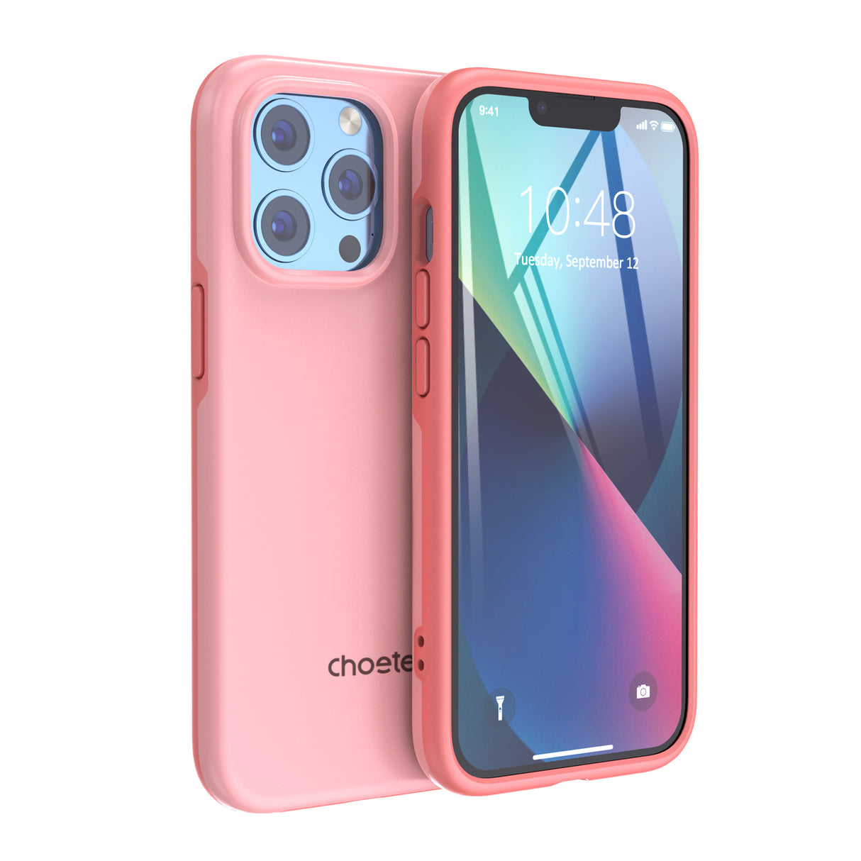 Capa anti-queda Choetech MFM etui Feita Para MagSafe do iPhone 13 Pro rosa (PC0113-MFM-PK)