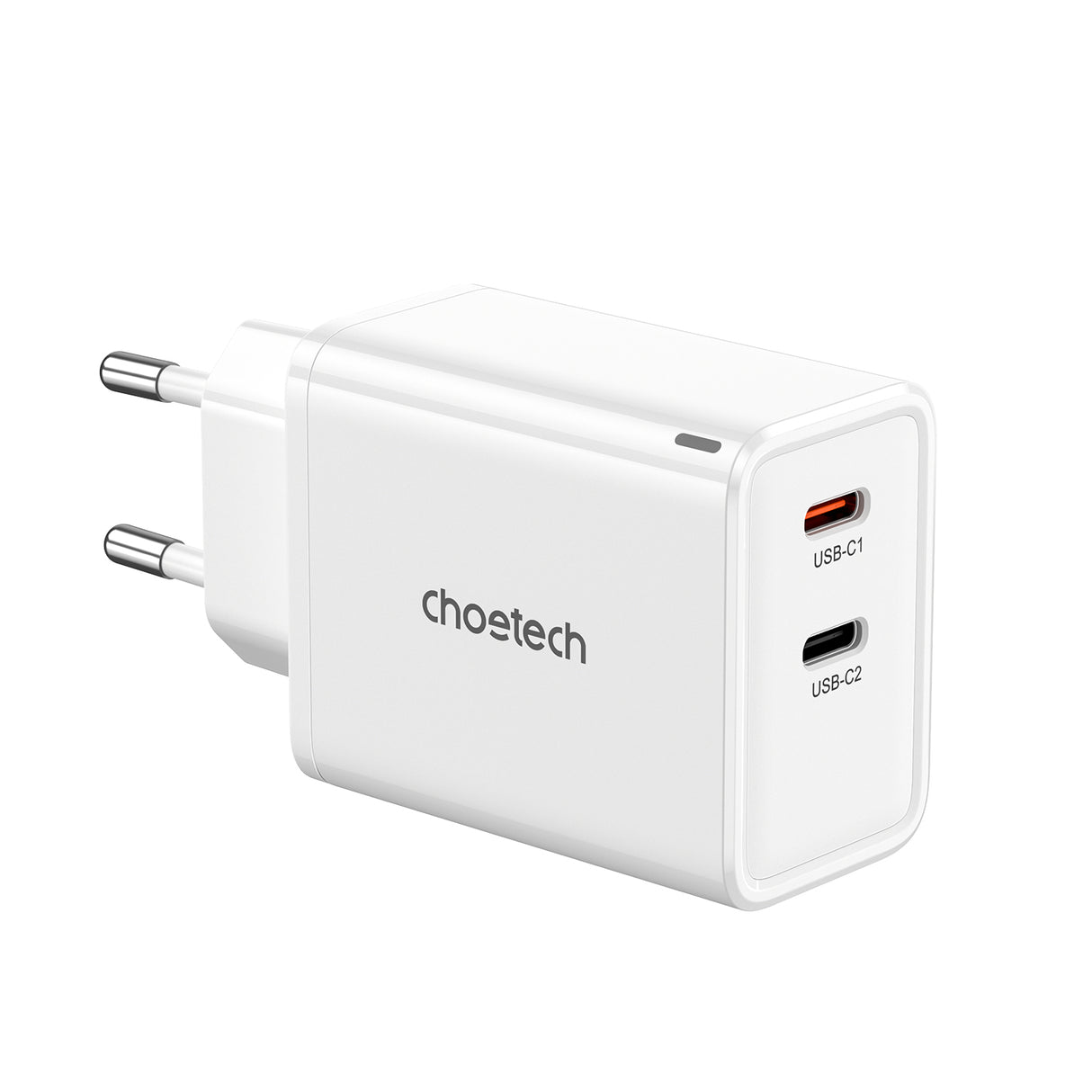 Carregador de Rede Choetech PD6013 2x USB-C PD 65W GaN - branco