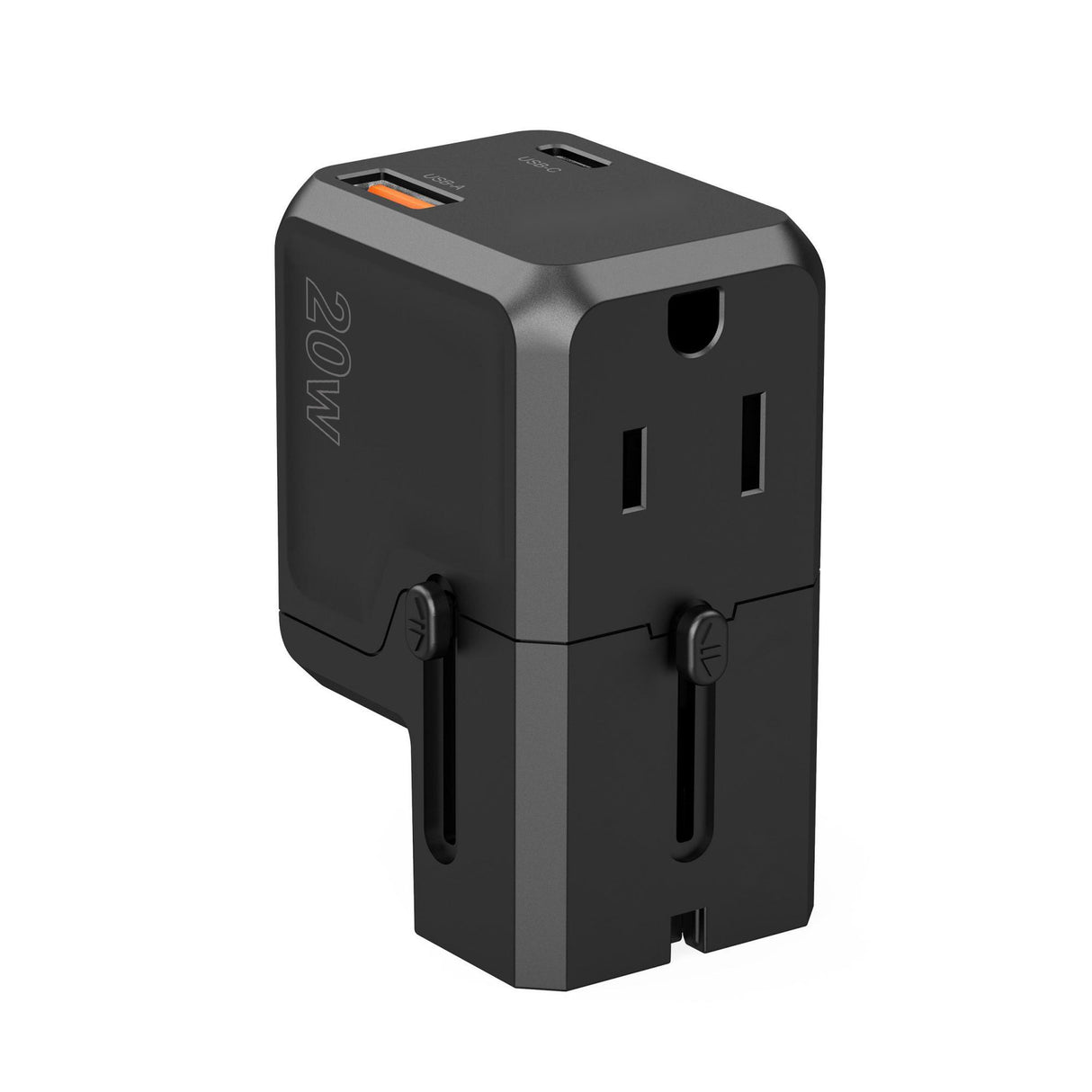 Carregador de viagem Choetech PD6038 USB-C USB-A PD 20W EUA UE Reino Unido AU - preto