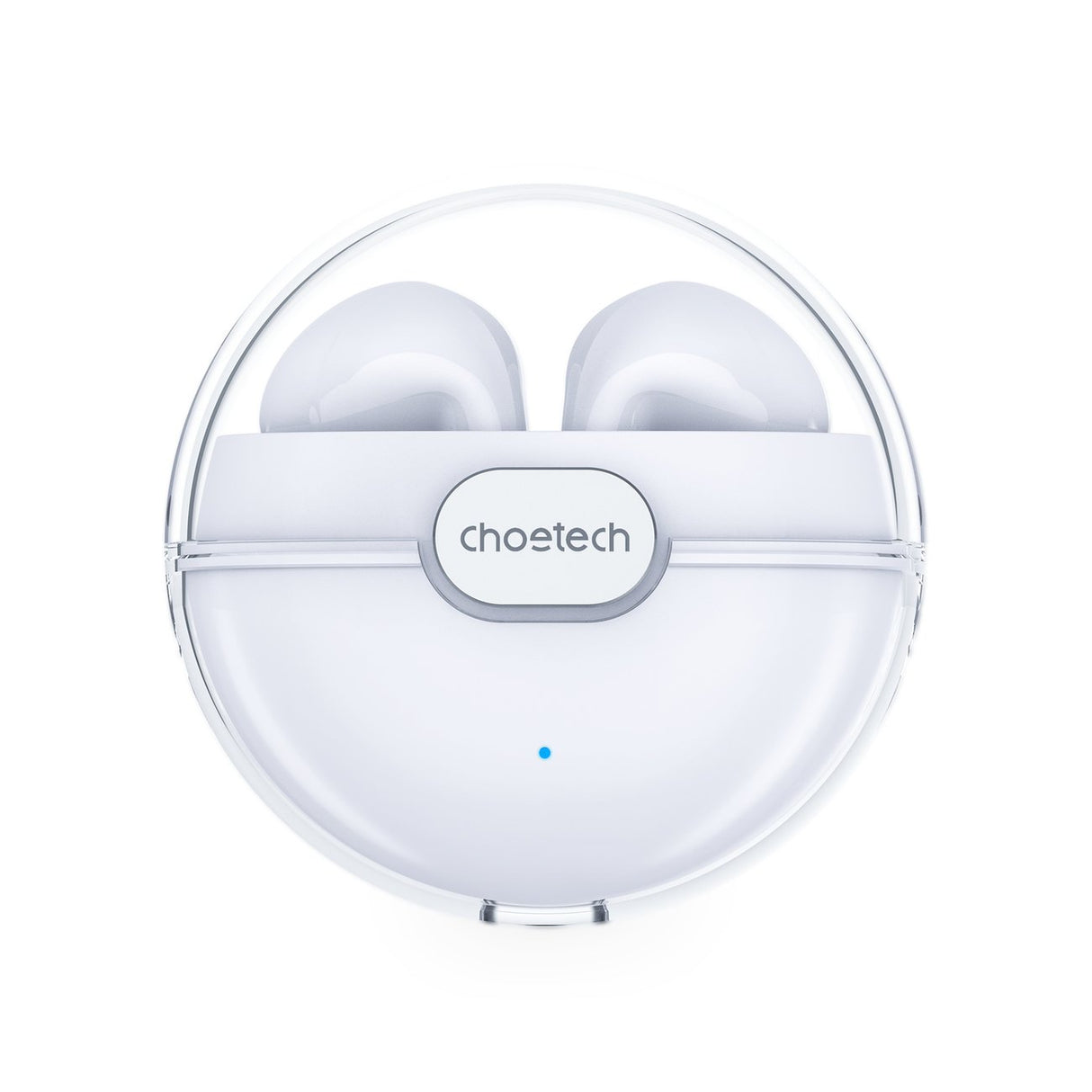 Fones de ouvido sem fio TWS Choetech com estojo de carregamento branco (BH-T08)