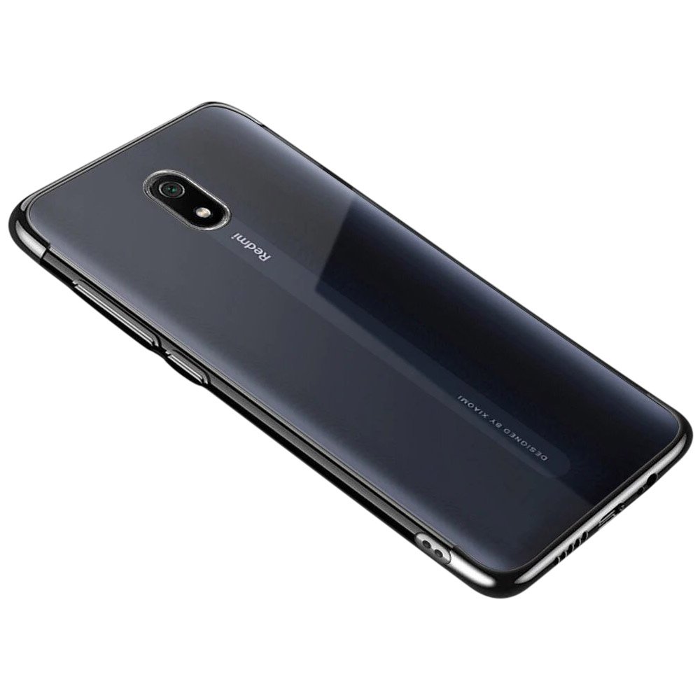 Capa Colorida Transparente Capa de gel com moldura metálica Xiaomi Redmi 8A azul