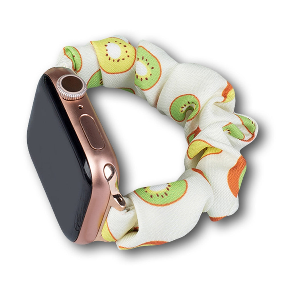 Pulseira de tecido para Watch 7 / 6 / 5 / 4 / 3 / 2 / SE (45 / 44 / 42mm) pulseira elástica kiwi