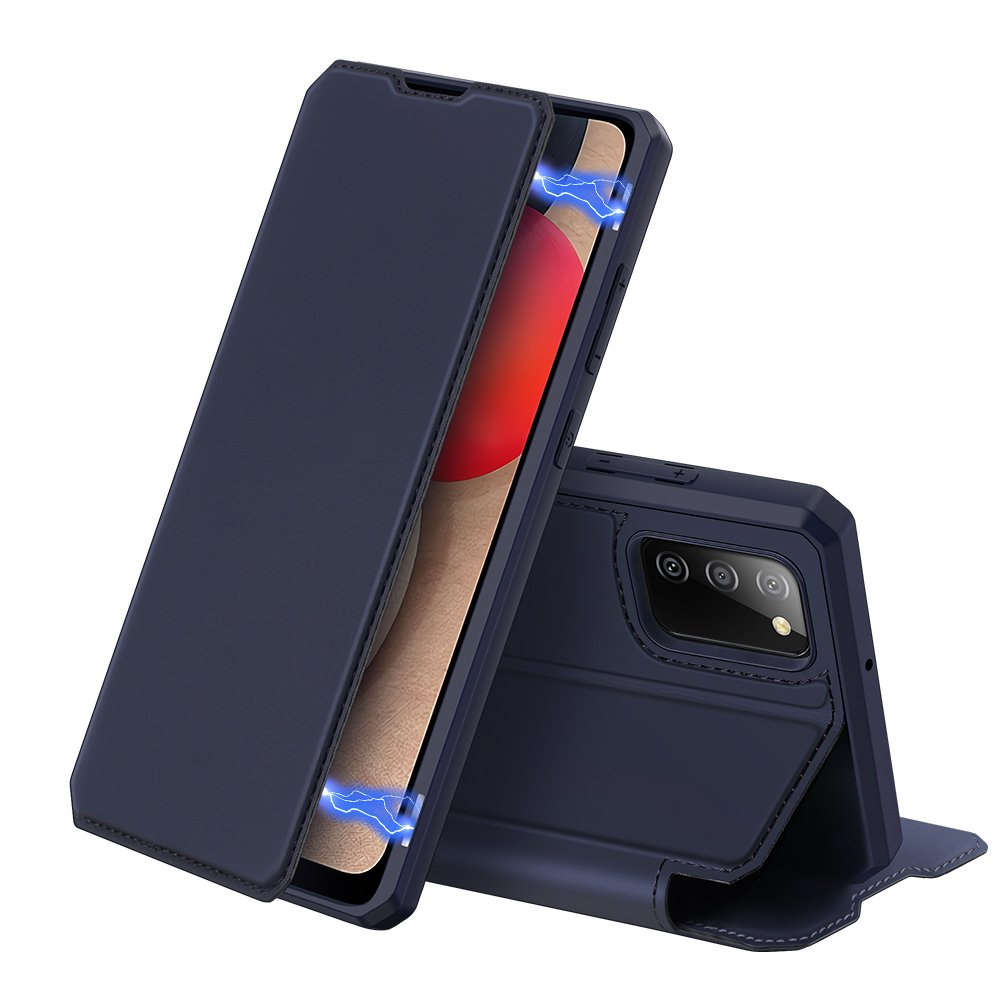 DUX DUCIS Capa de pele X kabura e estojo com aba para Samsung Galaxy A02s EU preto