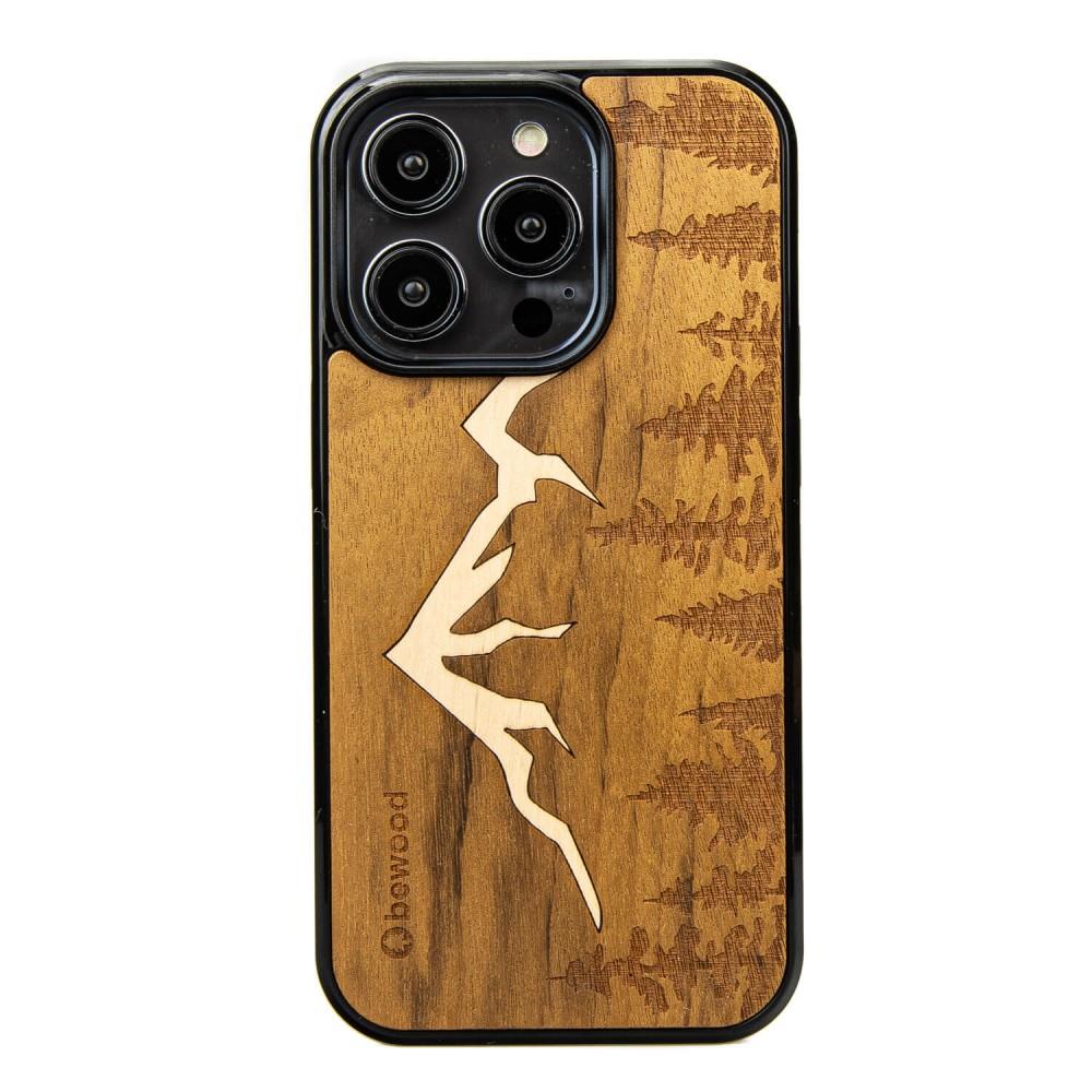 Capa de madeira para iPhone 14 Pro Bewood Góry Imbuia
