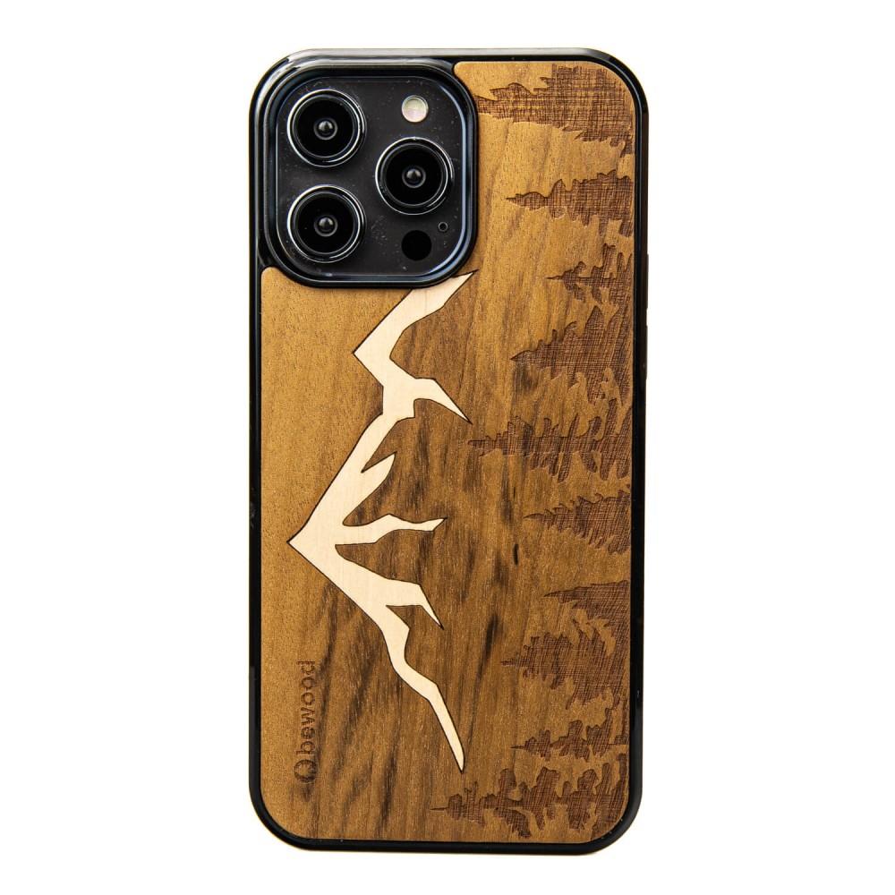 Capa de madeira para iPhone 14 Pro Max Bewood Góry Imbuia