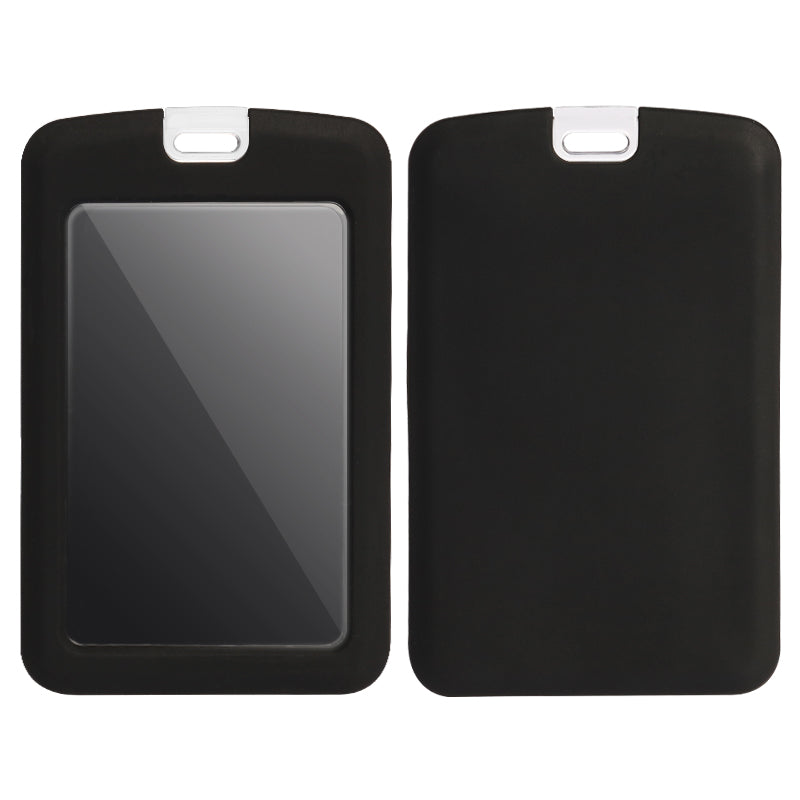 Porta-crachá com cordão - preto