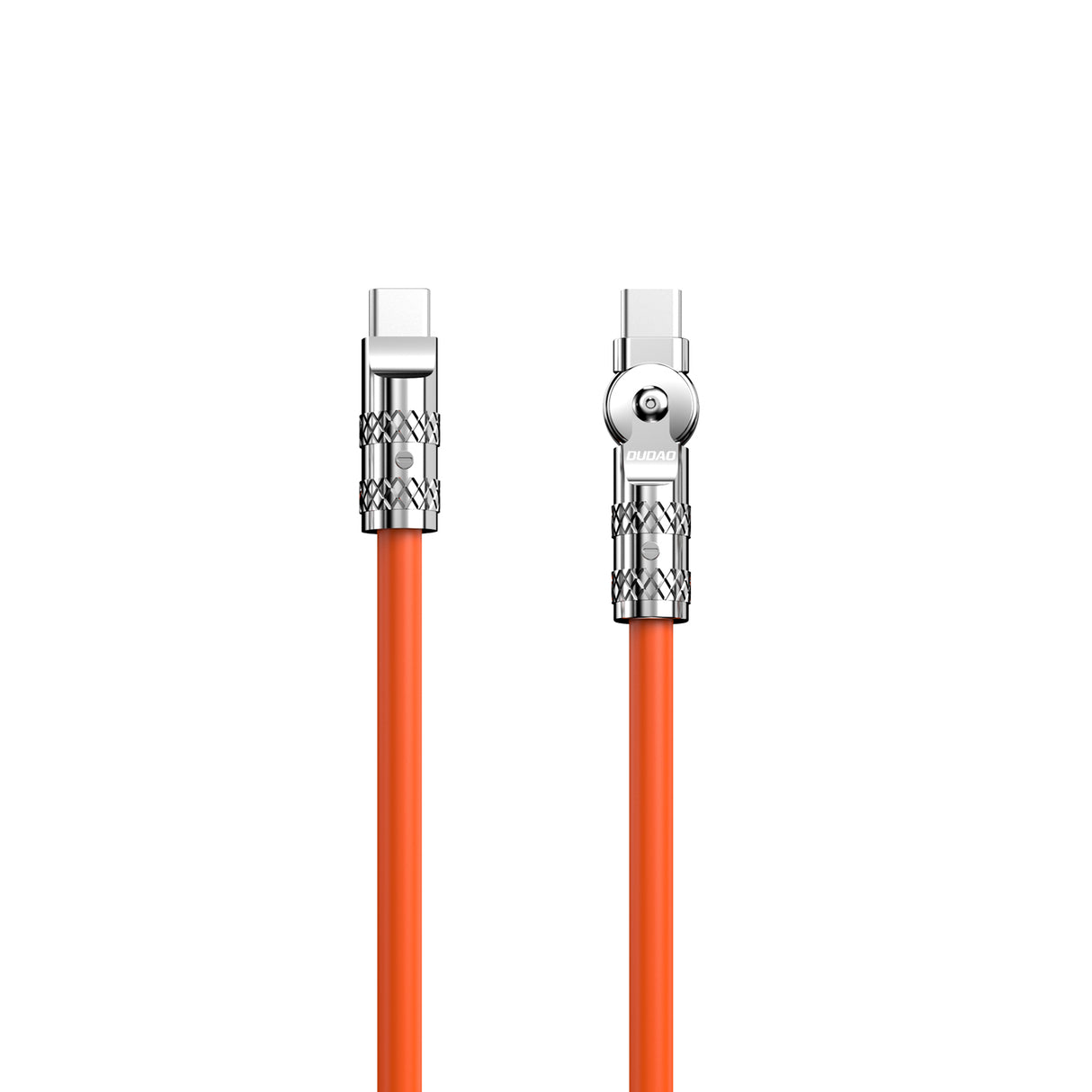 Cabo Dudao L24CC angular USB-C para USB-C 120W 1m ajustável - laranja