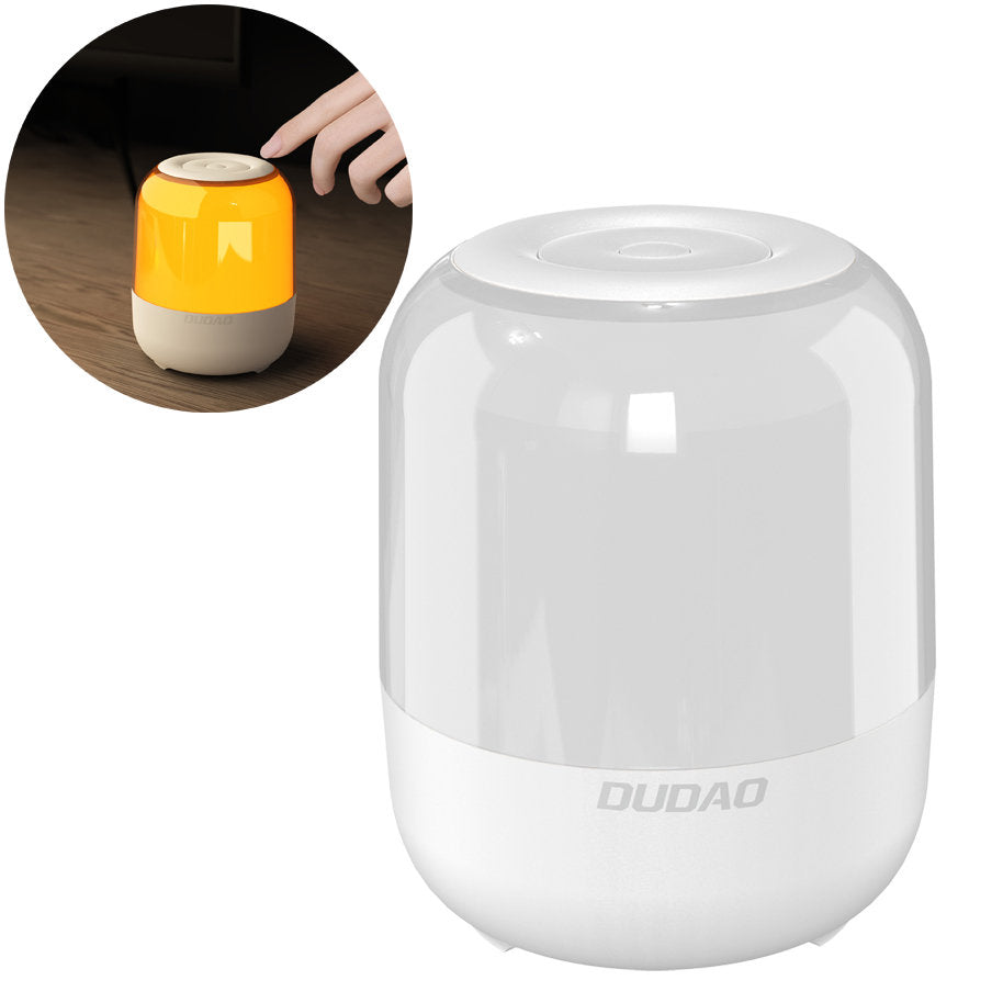 Dudao alto-falante sem fio Bluetooth 5.0 RGB 5W 1200mAh branco (Y11S-branco)