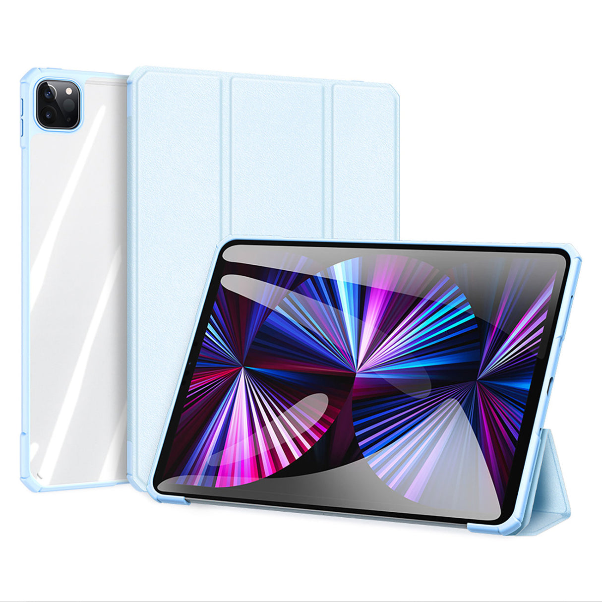 Capa Dux Ducis Copa para iPad Pro 11'' 2020 / iPad Pro 11'' 2018 / iPad Pro 11'' 2021, smart cover com suporte, na cor azul.