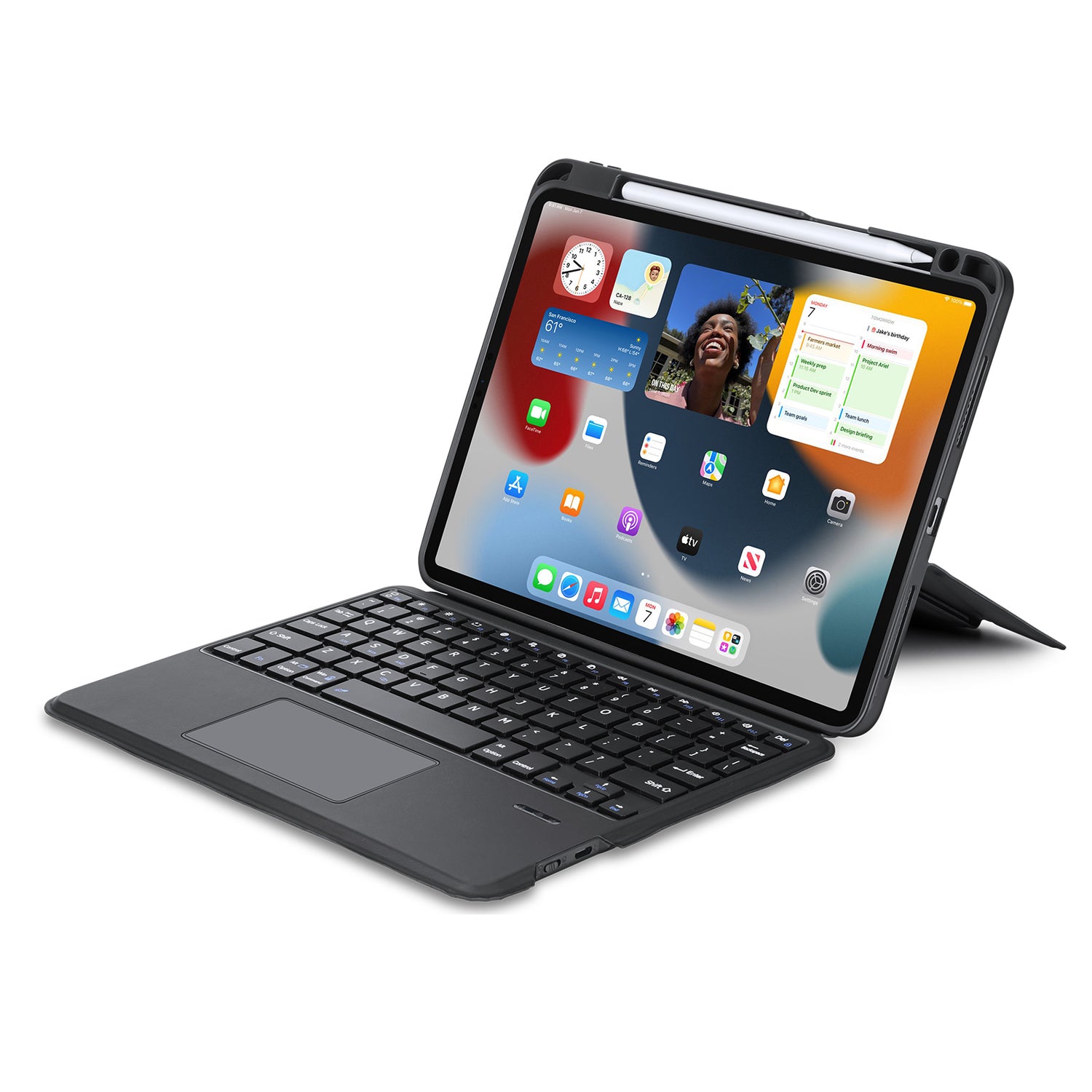 Capa com teclado Bluetooth Dux Ducis Série DK para Apple iPad Air 4/5/iPad Pro 11 (2018/2020/2021/2022) - preta