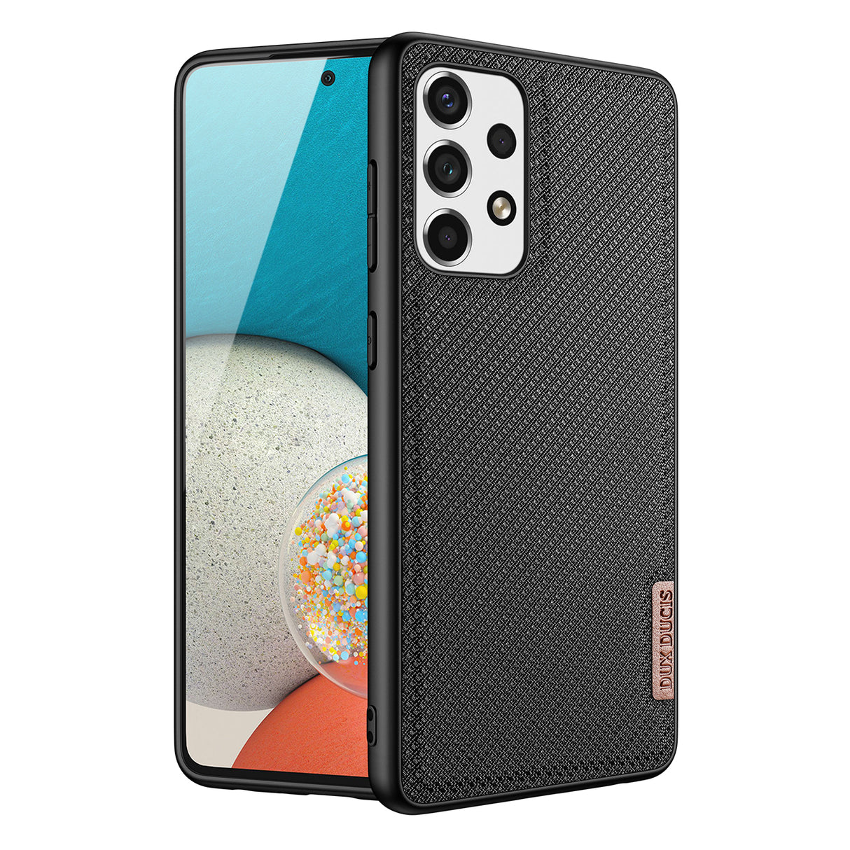 Capa fina Dux Ducis revestida com material de nylon para Samsung Galaxy A73 preta