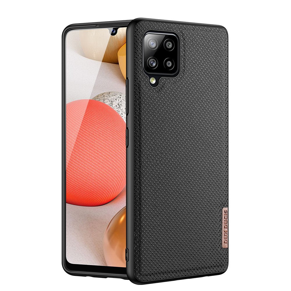Dux Ducis Fino capa coberta com material de nylon para Samsung Galaxy A12 / Galaxy M12 cinza