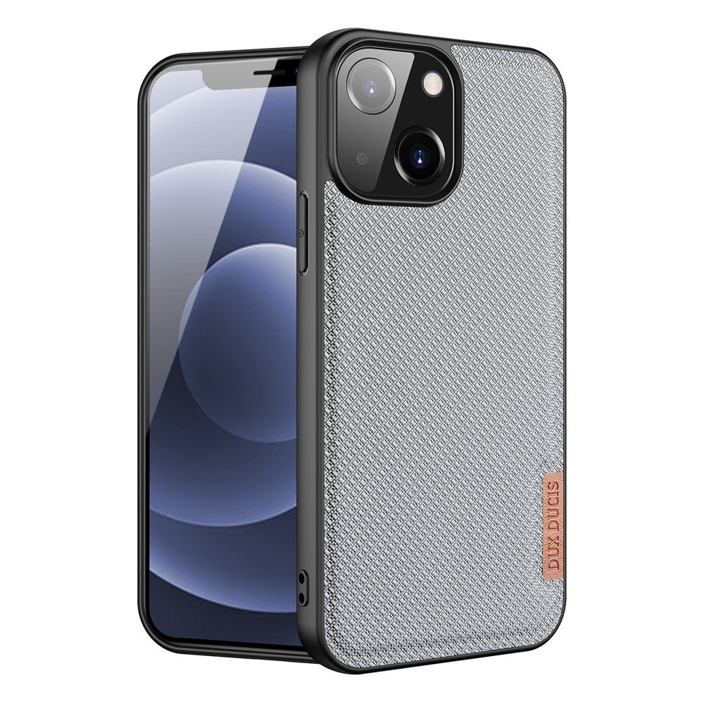 Capa fina Dux Ducis revestida com material de nylon para iPhone 13 mini na cor cinza
