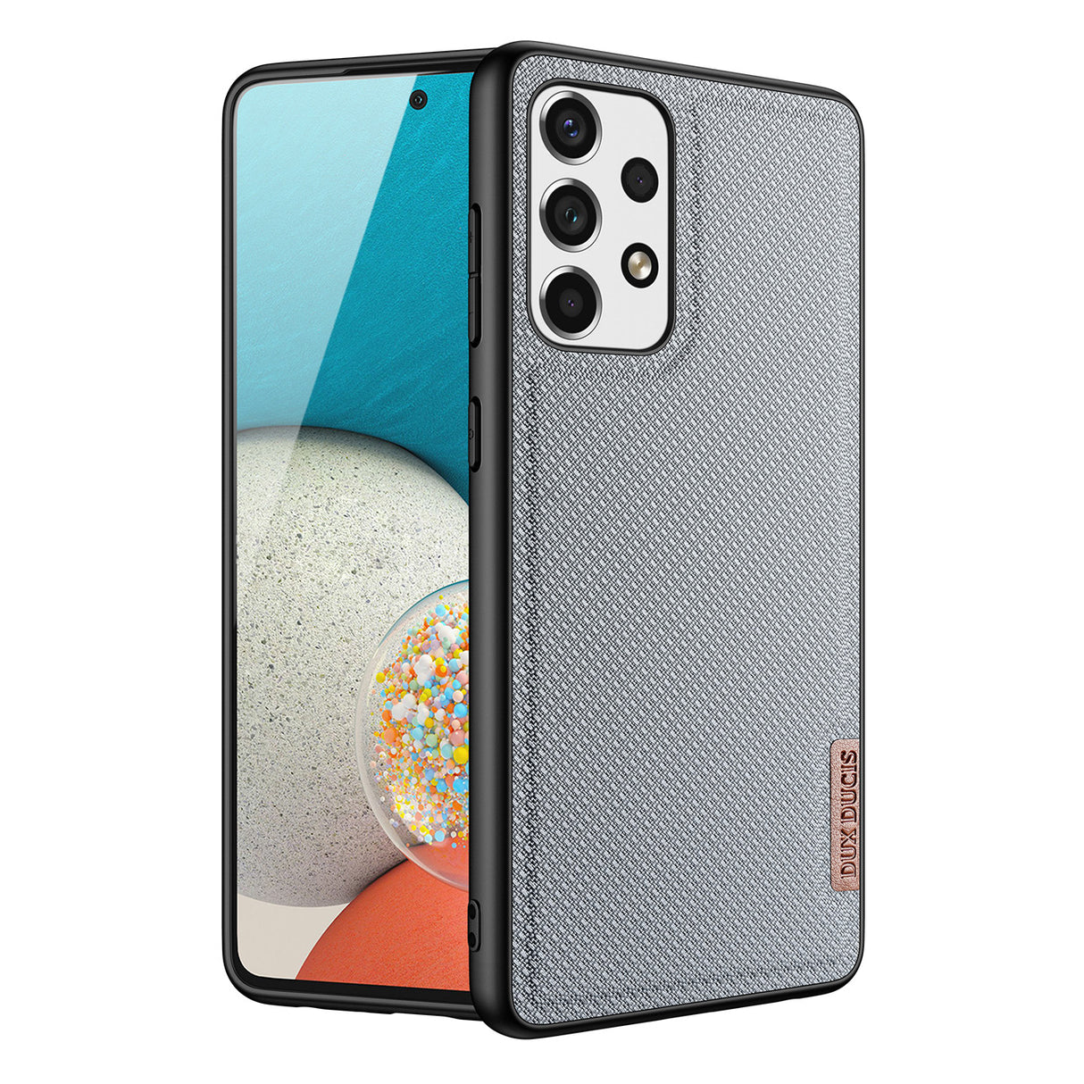 Capa Dux Ducis Fino para Samsung Galaxy A73 coberta com material de nylon azul