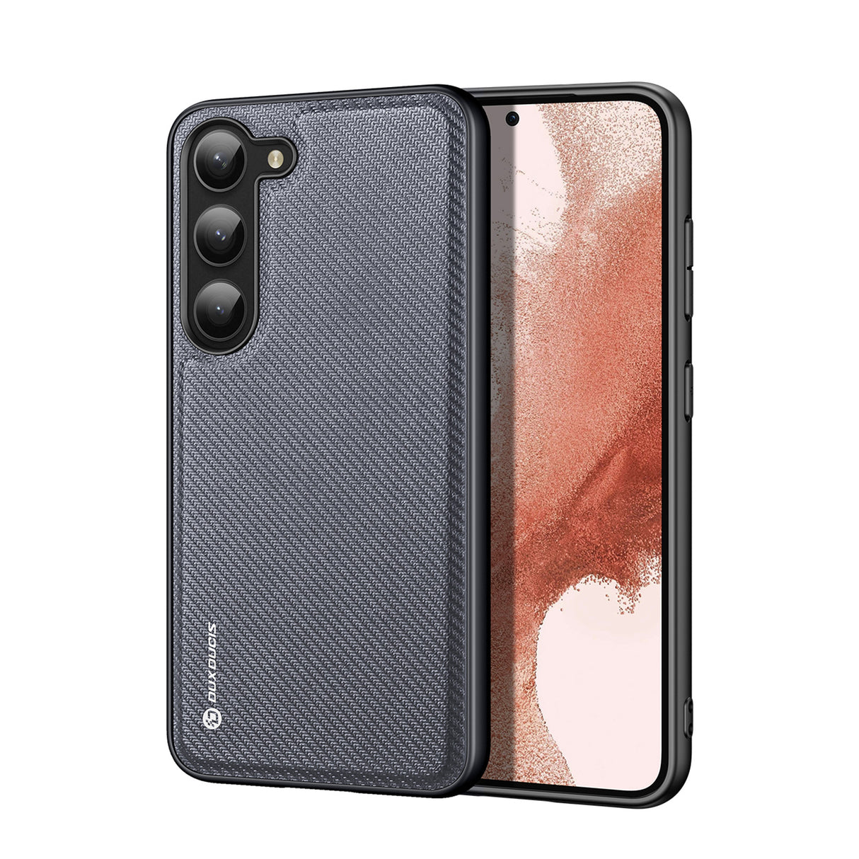 Capa Dux Ducis Fino para Samsung Galaxy S23+ com moldura de silicone cinza