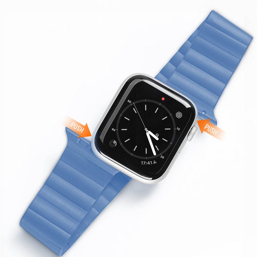 Dux Ducis Pulseira Magnética para Watch 7 / 6 / 5 / 4 / 3 / 2 / SE (41 / 40 / 38mm) pulseira magnética azul (Versão Corrente)