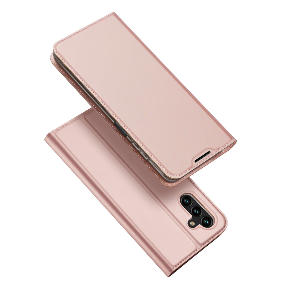 Capa Dux Ducis Skin Pro com aba para Samsung Galaxy A13 5G na cor rosa.