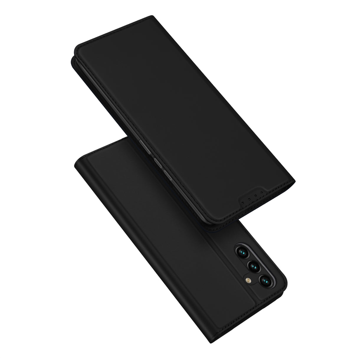 Capa Dux Ducis Skin Pro para Samsung Galaxy A14 4G / 5G com aba, porta-cartões e suporte, na cor preta