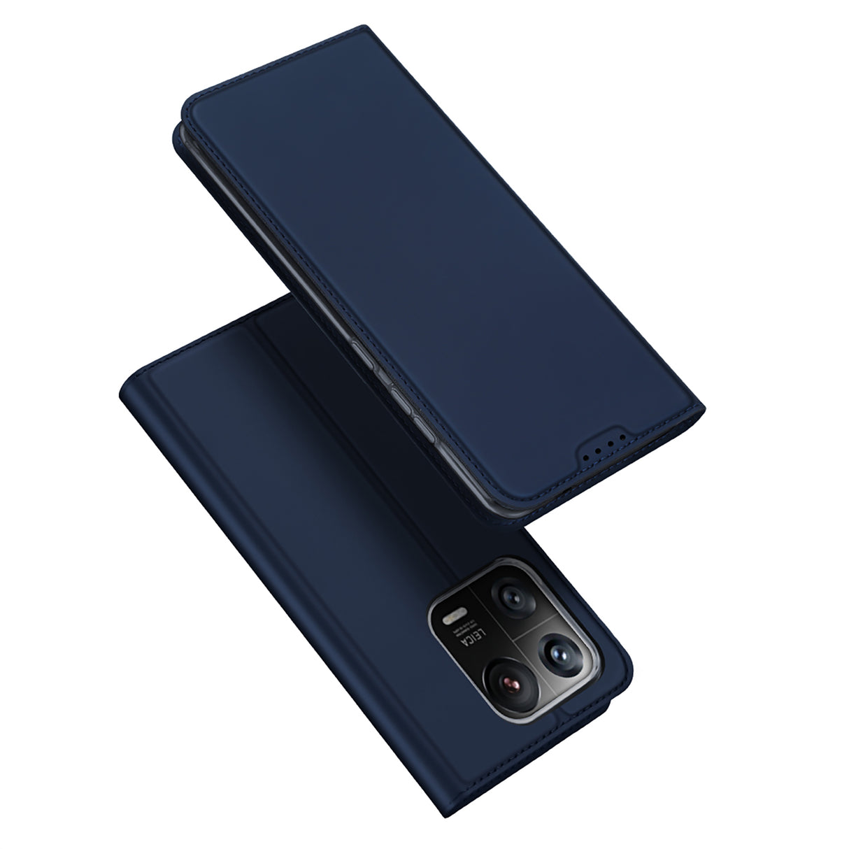 Capa Dux Ducis Skin Pro para Xiaomi 13 Pro com aba, porta-cartões e suporte na cor azul