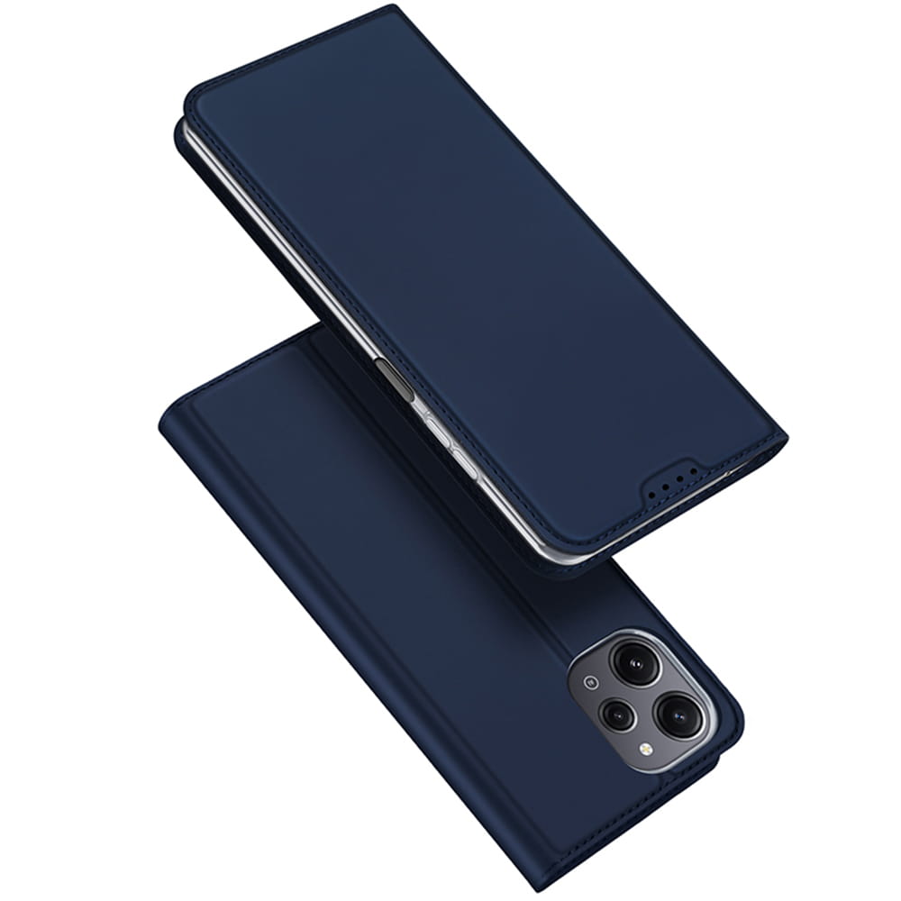 Estojo de eco-couro Dux Ducis Skin Pro para Xiaomi Poco M6 Pro 5G/Redmi 12/Redmi 12R - azul
