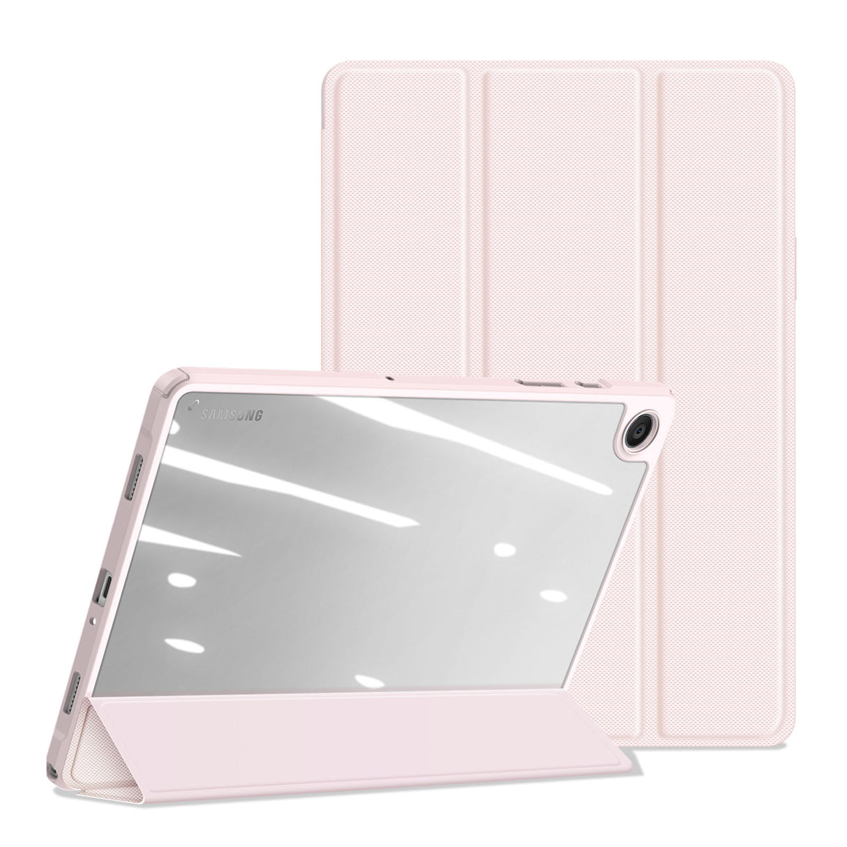 Capa com aba e suporte Dux Ducis Toby para Samsung Galaxy Tab A9+ - rosa