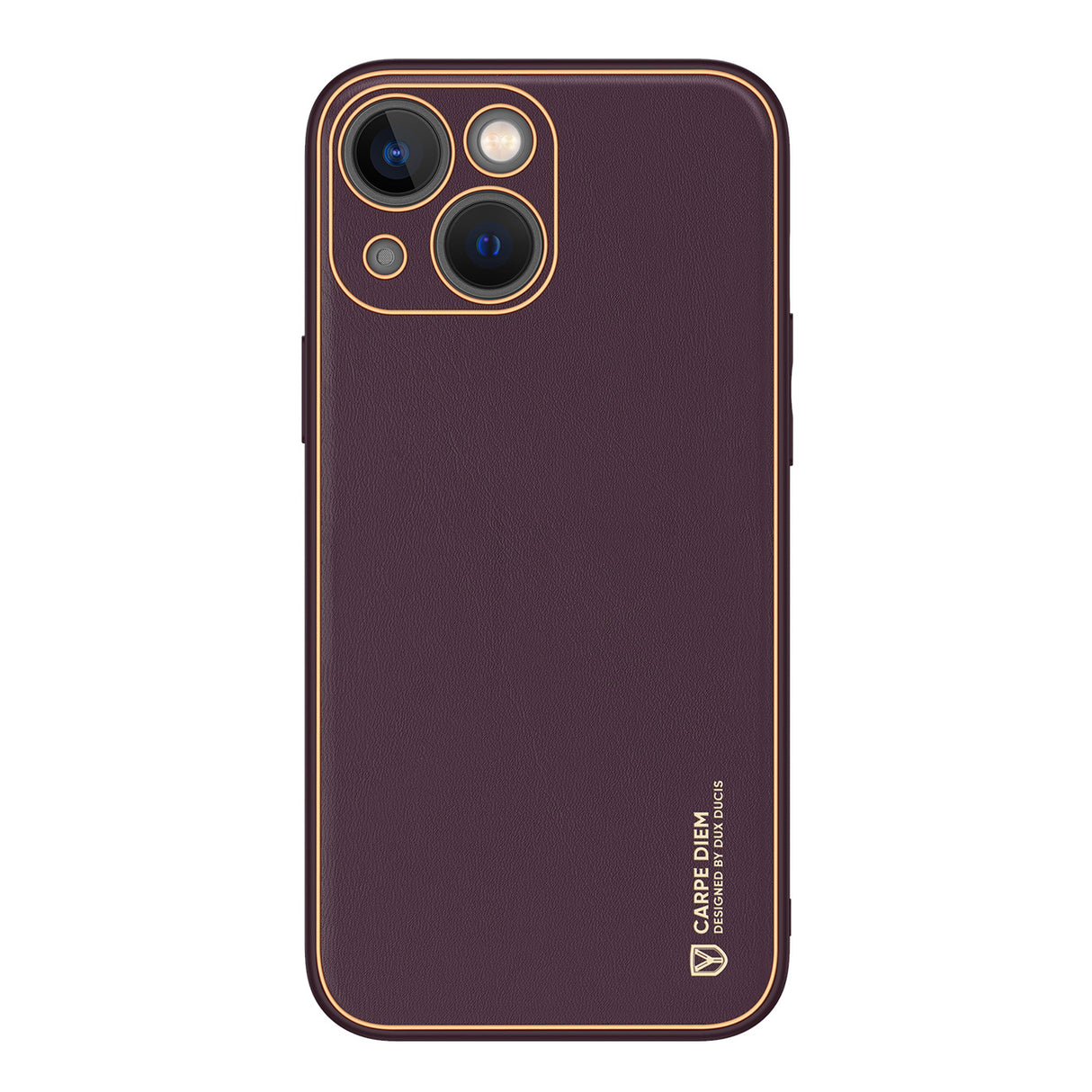 Capa elegante Dux Ducis Yolo para iPhone 14 Plus em couro ecológico roxo