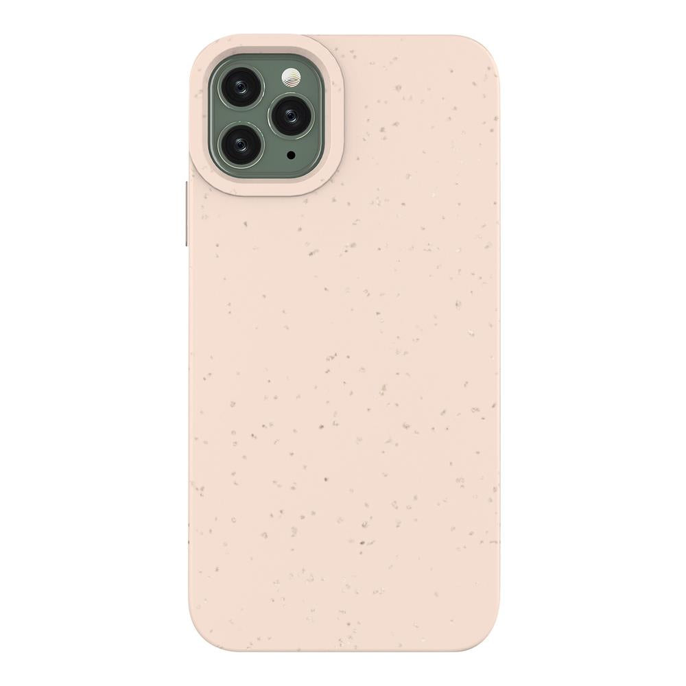 Capa Eco Case para iPhone 11 Pro Max, capa de silicone rosa para telefone.