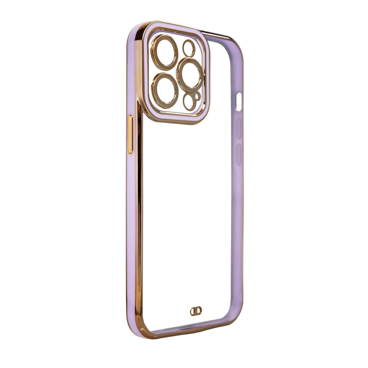 Capa Fashion Case para Samsung Galaxy A13 5G, capa de gel com moldura dourada na cor roxa