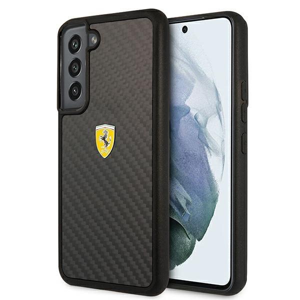 Etui Ferrari On Track Real Carbon para Samsung Galaxy S22 - preto