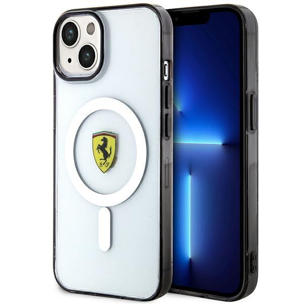 Capa Ferrari Outline MagSafe para iPhone 14 Plus - transparente