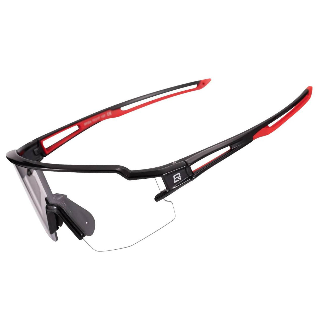 Óculos de ciclismo Rockbros 10173 fotocromáticos UV400 - preto e vermelho