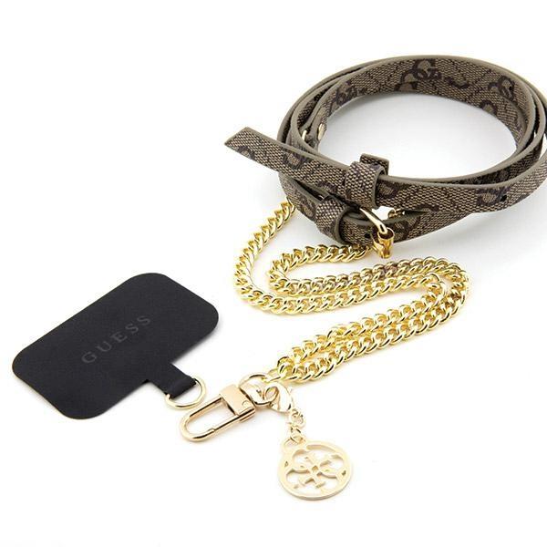 Corda para telefone Guess 4G Chain CBDY Strap - castanho