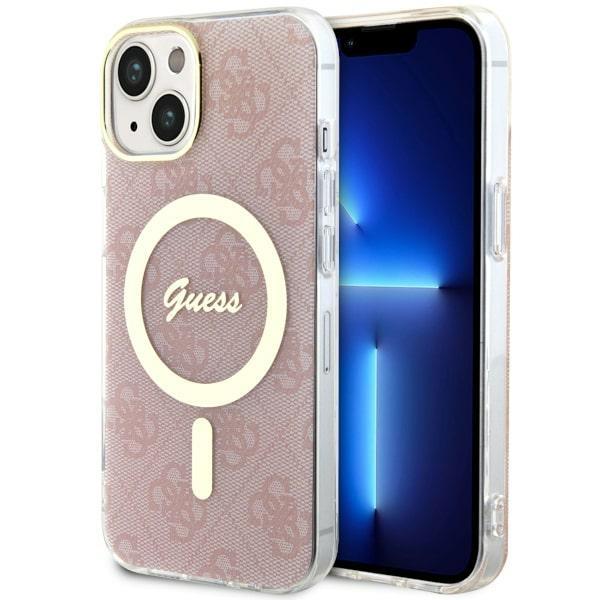 Capa Guess 4G MagSafe para iPhone 14 - rosa