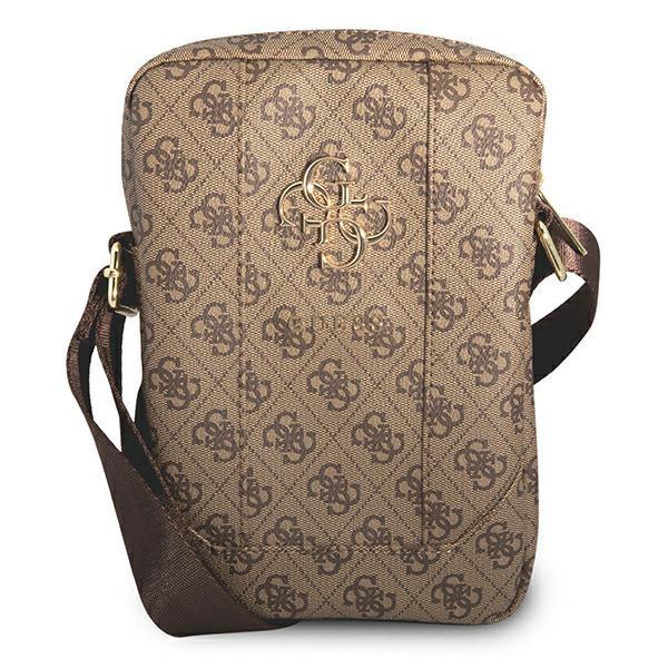 Bolsa Guess 4G com Logo Metálico Grande para tablet de 10'' - castanho