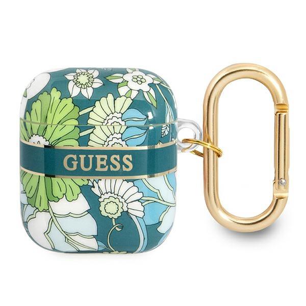 Capa Guess Flower Strap Collection para AirPods 1/2 - verde