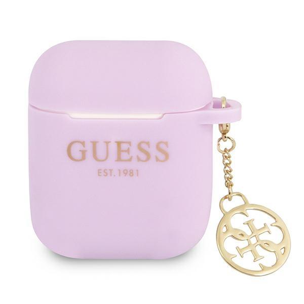 Etui Guess Silicone Charm 4G Collection para AirPods 1/2 - roxo
