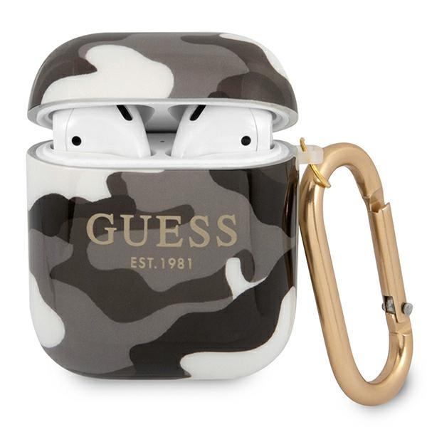 Estojo Guess Camo Collection para AirPods 1/2 - preto