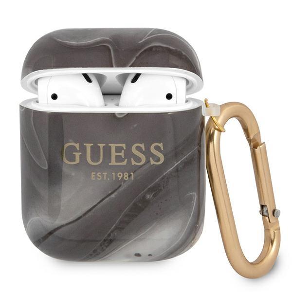 Capa Guess Marble Collection para AirPods 1/2 - cinza