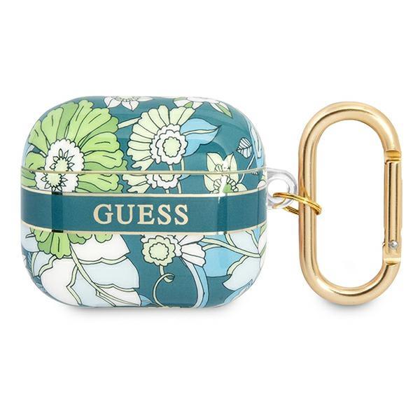 Capa Etui Guess Flower Strap Collection para AirPods 3 - verde