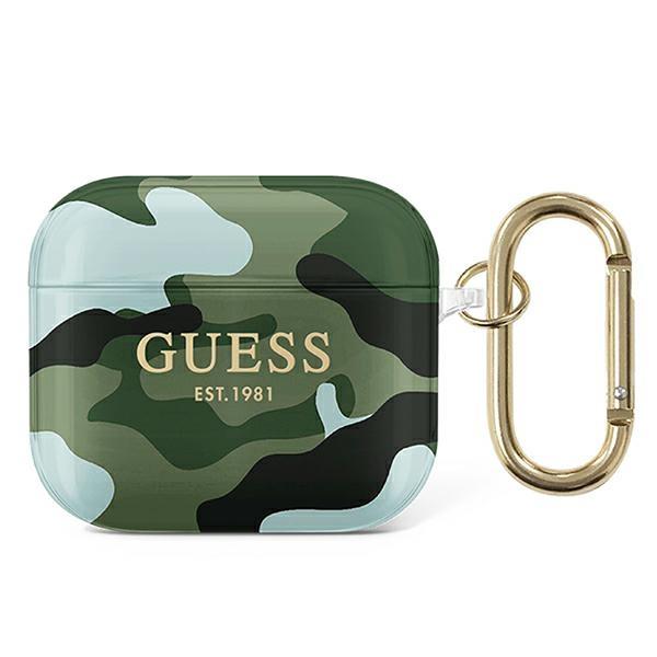 Capa Guess Camo Collection para AirPods 3 - verde