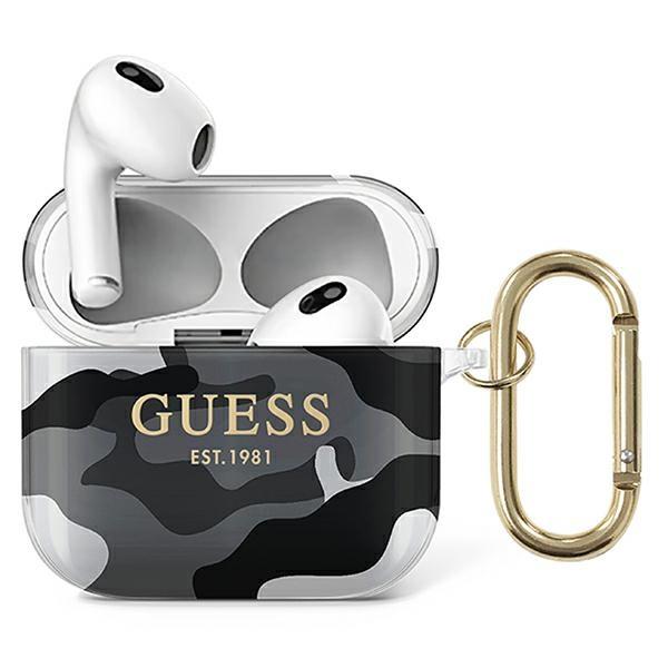 Estojo Guess Camo Collection para AirPods 3 - preto