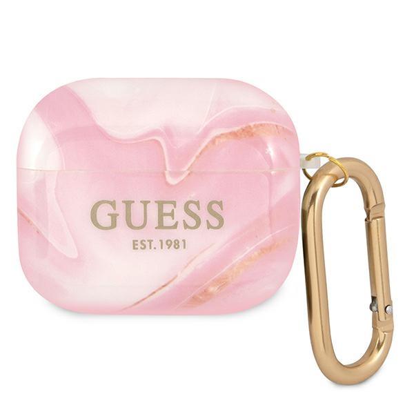 Capa Guess Marble Collection para AirPods 3 - rosa