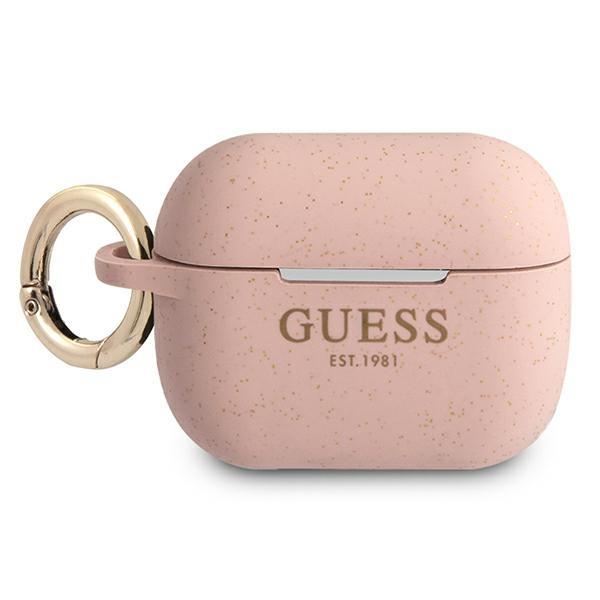 Capa Guess Silicone Glitter para AirPods Pro - rosa