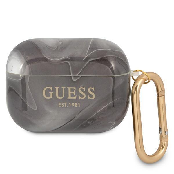 Capa Guess Marble Collection para AirPods Pro - cinza