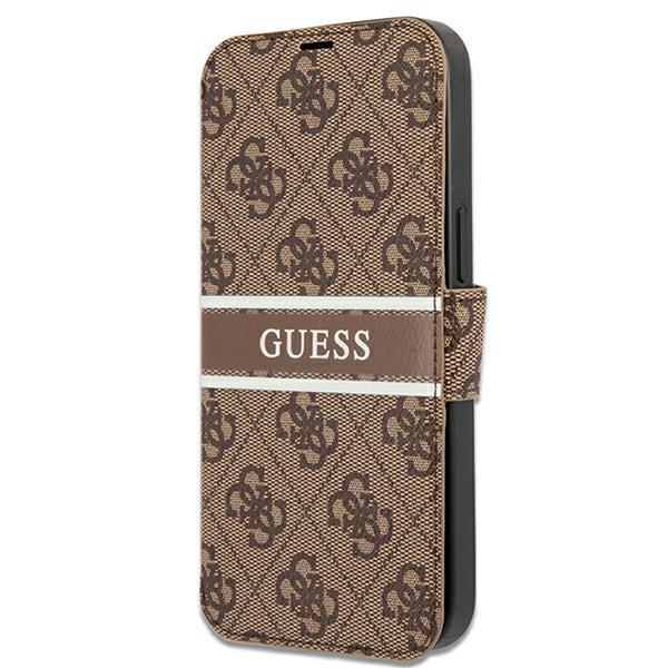 Capa Guess 4G Stripe para iPhone 13 mini - castanho