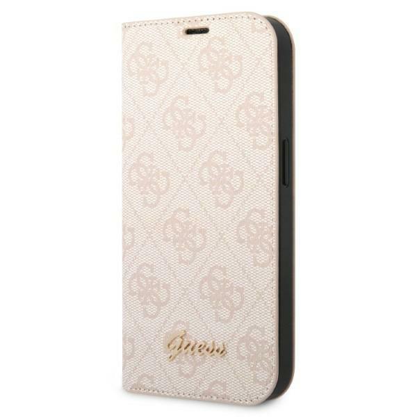 Capa Guess 4G Vintage Gold Logo para iPhone 14 Pro - rosa