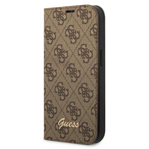 Capa Guess 4G Vintage Gold Logo para iPhone 14 Pro - castanho